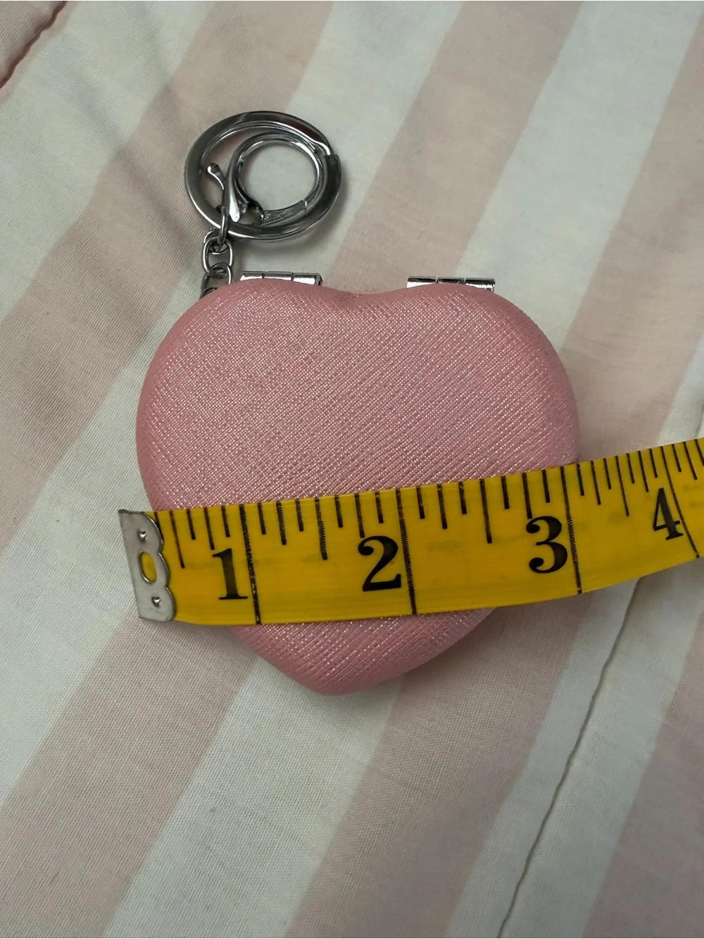 Pink Heart Floral 'Love' Keychain Charm